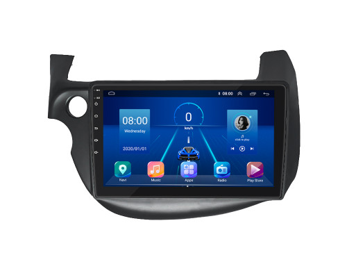 Штатная магнитола Lesko для Honda Jazz II Рестайлинг 2011-2014 экран 10" 2/32Gb 4G Wi-Fi GPS Top