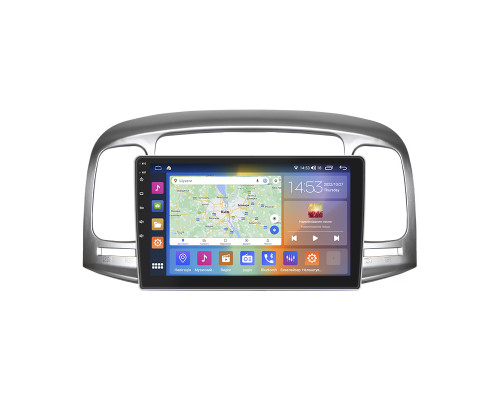 Штатная магнитола Lesko для Hyundai Accent III 2006-2011 экран 9" 4/64Gb CarPlay 4G Wi-Fi GPS Prime