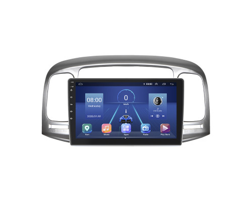 Штатная магнитола Lesko для Hyundai Accent III 2006-2011 экран 9" 6/128Gb 4G Wi-Fi GPS Top