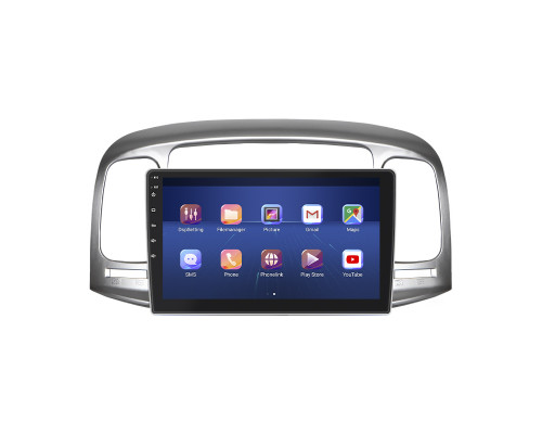 Штатная магнитола Lesko для Hyundai Accent III 2006-2011 экран 9" 6/128Gb 4G Wi-Fi GPS Top