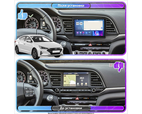 Штатная магнитола Lesko для Hyundai Avante AD 2018-2020 экран 9" 2/32Gb 4G Wi-Fi GPS Top