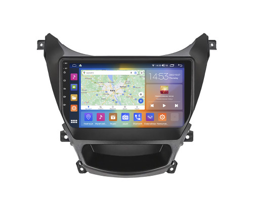 Штатная магнитола Lesko для Hyundai Avante V 2010-2015 экран 9" 4/64Gb CarPlay 4G Wi-Fi GPS Prime