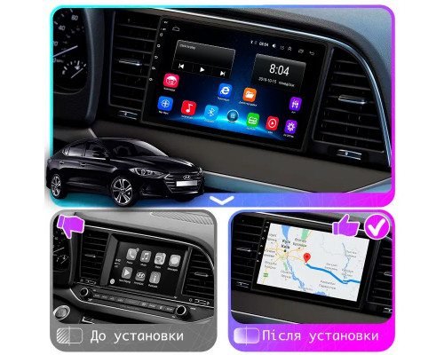 Штатная магнитола Lesko для Hyundai Avante VI 2015-н.в. экран 9" 2/32Gb Wi-Fi GPS Base