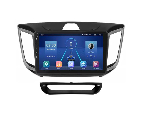 Штатная магнитола Lesko для Hyundai Creta I 2016-2020 экран 10" 6/128Gb 4G Wi-Fi GPS Top