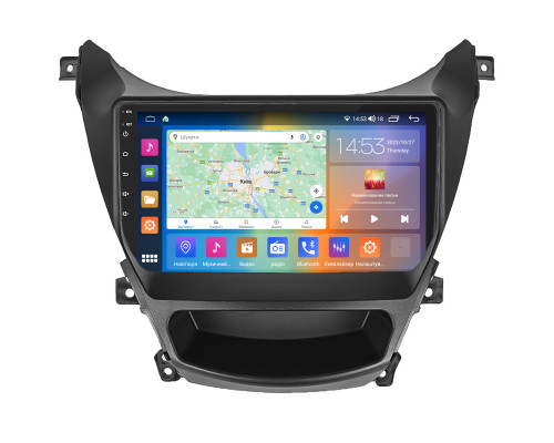 Штатная магнитола Lesko для Hyundai Elantra V (MD) Рестайлинг 2013-2016 экран 9" 4/64Gb CarPlay 4G Wi-Fi GPS Prime