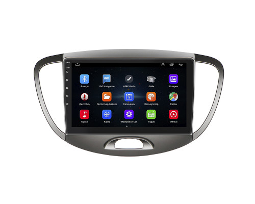 Штатная магнитола Lesko для Hyundai i10 I 2007-2013 экран 9" 1/16Gb Wi-Fi GPS Base
