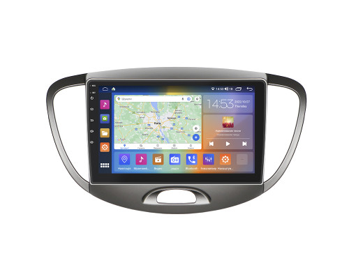 Штатная магнитола Lesko для Hyundai i10 I 2007-2013 экран 9" 4/64Gb CarPlay 4G Wi-Fi GPS Prime