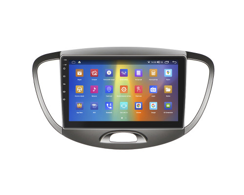 Штатная магнитола Lesko для Hyundai i10 I 2007-2013 экран 9" 4/64Gb CarPlay 4G Wi-Fi GPS Prime