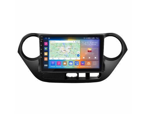 Штатная магнитола Lesko для Hyundai i10 II 2013-2016 экран 9" 2/32Gb CarPlay 4G Wi-Fi GPS Prime