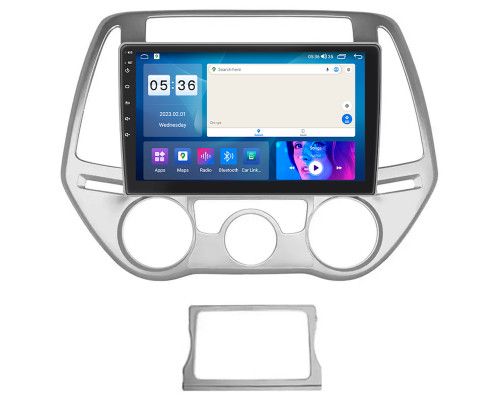 Штатная магнитола Lesko для Hyundai i20 I Рестайлинг 2012-2014 экран 9" 4/64Gb CarPlay 4G Wi-Fi GPS Prime