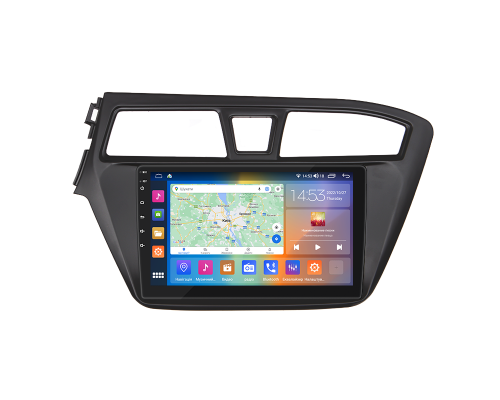 Штатная магнитола Lesko для Hyundai i20 II 2014-2018 экран 9" 4/64Gb CarPlay 4G Wi-Fi GPS Prime