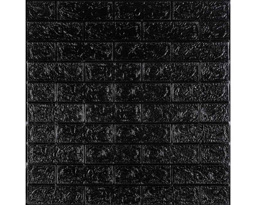 3D панель самоклеюча 700х770х5мм цегла Чорний (019-5) SW-00000151