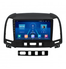Штатная магнитола Lesko для Hyundai Santa Fe II 2005-2010 экран 9" 2/32Gb 4G Wi-Fi GPS Top