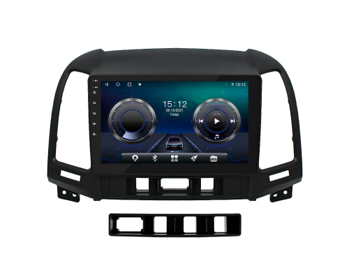 Штатная магнитола Lesko для Hyundai Santa Fe II Рестайлинг 2009-2012 экран 9" 4/64Gb 4G Wi-Fi GPS Top