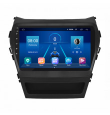 Штатная магнитола Lesko для Hyundai Santa Fe III 2012-2016 экран 9" 6/128Gb 4G Wi-Fi GPS Top