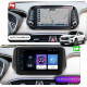 Штатная магнитола Lesko для Hyundai Santa Fe IV 2018-2021 экран 10" 1/16Gb Wi-Fi GPS Base