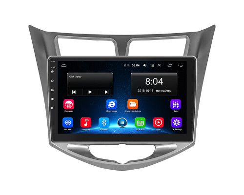 Штатная магнитола Lesko для Hyundai Solaris I 2010-2014 экран 10" 2/32Gb Wi-Fi GPS Base