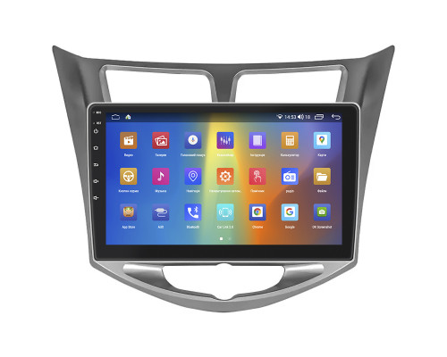 Штатная магнитола Lesko для Hyundai Solaris I 2010-2014 экран 10" 2/32Gb CarPlay 4G Wi-Fi GPS Prime