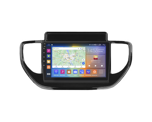 Штатная магнитола Lesko для Hyundai Solaris II Рестайлинг 2020-н.в. экран 9" 2/32Gb CarPlay 4G Wi-Fi GPS Prime