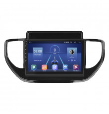 Штатная магнитола Lesko для Hyundai Solaris II Рестайлинг 2020-н.в. экран 9" 4/64Gb 4G Wi-Fi GPS Top