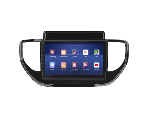 Штатная магнитола Lesko для Hyundai Solaris II Рестайлинг 2020-н.в. экран 9" 4/64Gb 4G Wi-Fi GPS Top