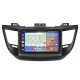 Штатная магнитола Lesko для Hyundai Tucson III 2015-2018 экран 9" 2/32Gb CarPlay 4G Wi-Fi GPS Prime