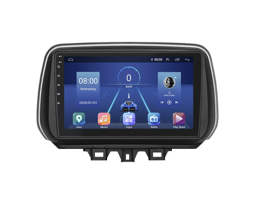 Штатная магнитола Lesko для Hyundai Tucson III Рестайлинг 2018-2021 экран 10" 6/128Gb 4G Wi-Fi GPS Top