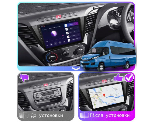 Штатная магнитола Lesko для IVECO Daily VI 2014-2019 экран 9" 2/32Gb Wi-Fi GPS Base