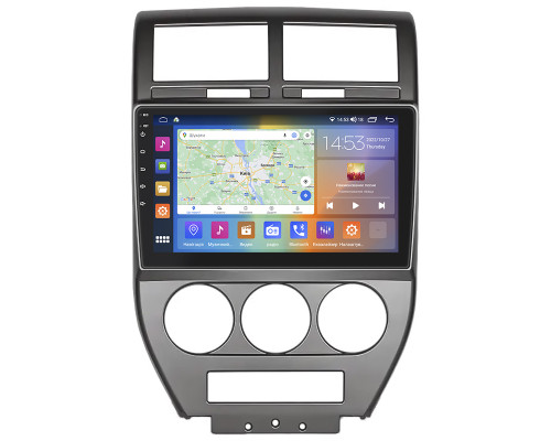 Штатная магнитола Lesko для Jeep Compass I 2006-2010 экран 10" 4/64Gb CarPlay 4G Wi-Fi GPS Prime