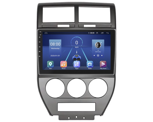 Штатная магнитола Lesko для Jeep Compass I 2006-2010 экран 10" 6/128Gb 4G Wi-Fi GPS Top