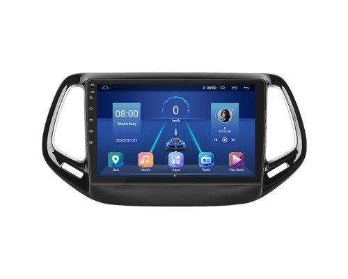 Штатная магнитола Lesko для Jeep Compass II 2017-н.в. экран 10" 2/32Gb Wi-Fi GPS Base