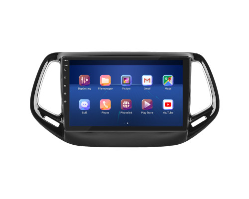 Штатная магнитола Lesko для Jeep Compass II 2017-н.в. экран 10" 2/32Gb 4G Wi-Fi GPS Top