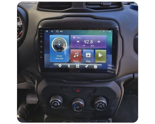 Штатная магнитола Lesko для Jeep Renegade I Рестайлинг 2018-н.в. экран 9" 2/32Gb Wi-Fi GPS Base