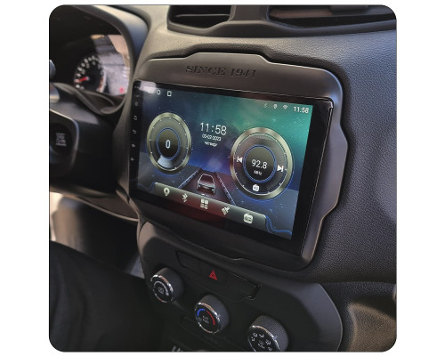 Штатная магнитола Lesko для Jeep Renegade I Рестайлинг 2018-н.в. экран 9" 2/32Gb Wi-Fi GPS Base
