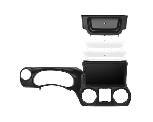 Штатная магнитола Lesko для Jeep Wrangler III (JK) 2007-2018 экран 10" 6/128Gb 4G Wi-Fi GPS Top