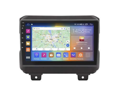 Штатная магнитола Lesko для Jeep Wrangler IV (JL) 2017-н.в. экран 9" 4/64Gb CarPlay 4G Wi-Fi GPS Prime
