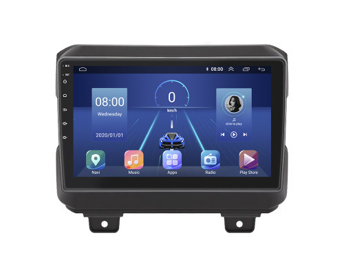 Штатная магнитола Lesko для Jeep Wrangler IV (JL) 2017-н.в. экран 9" 6/128Gb 4G Wi-Fi GPS Top