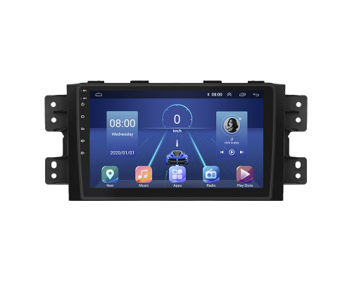Штатная магнитола Lesko для Kia Borrego I 2008-2011 экран 9" 2/32Gb 4G Wi-Fi GPS Top