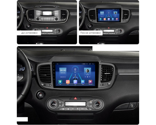 Штатная магнитола Lesko для Kia Sorento III Prime 2014-2017 экран 10" 2/32Gb 4G Wi-Fi GPS Top