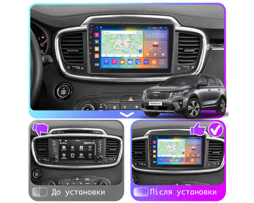 Штатная магнитола Lesko для Kia Sorento III Prime Рестайлинг 2017-2020 экран 10" 2/32Gb CarPlay 4G Wi-Fi GPS Prime