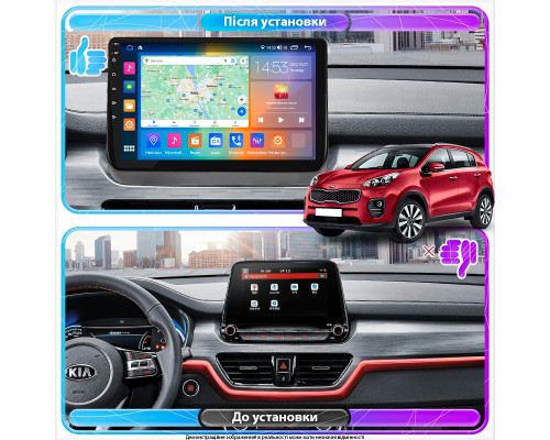 Штатная магнитола Lesko для Kia Sportage NP 2018-н.в. экран 10" 2/32Gb CarPlay 4G Wi-Fi GPS Prime