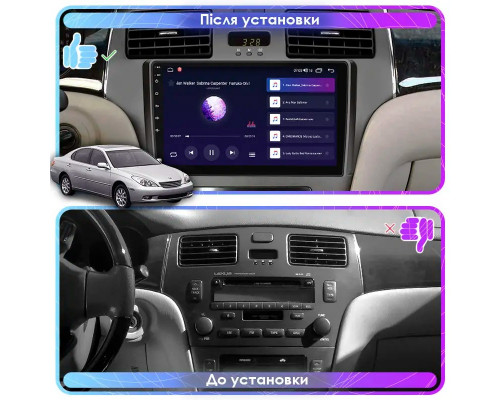 Штатная магнитола Lesko для Lexus ES IV 2001-2003 экран 9" 2/32Gb Wi-Fi GPS Base