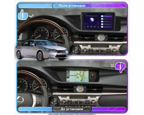 Штатная магнитола Lesko для Lexus ES VI 2012-2015 экран 9" 2/32Gb Wi-Fi GPS Base