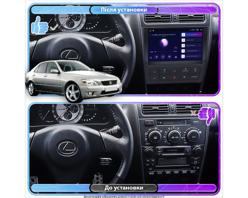 Штатная магнитола Lesko для Lexus IS I 1999-2005 экран 9" 4/64Gb 4G Wi-Fi GPS Top