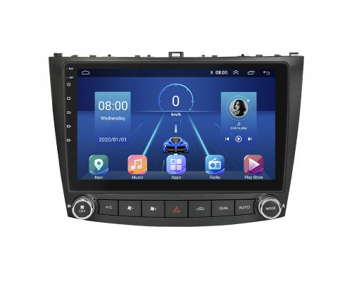 Штатная магнитола Lesko для Lexus IS II 2005-2008 экран 10" 2/32Gb 4G Wi-Fi GPS Top