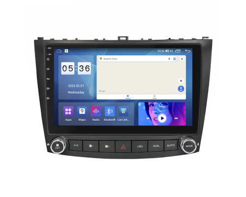Штатная магнитола Lesko для Lexus IS II Рестайлинг 2 2010-2013 экран 10" 2/32Gb CarPlay 4G Wi-Fi GPS Prime