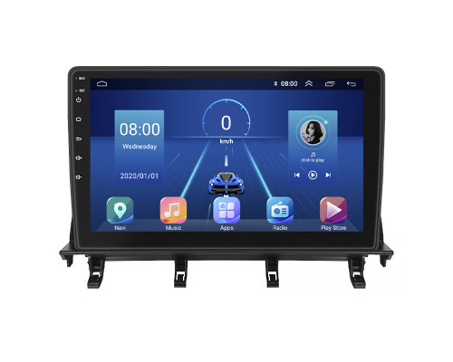 Штатная магнитола Lesko для Mazda 2 I (DY) 2003-2005 экран 10" 2/32Gb 4G Wi-Fi GPS Top