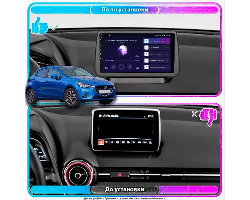 Штатная магнитола Lesko для Mazda 2 III (DJ) 2014-2019 экран 9" 2/32Gb Wi-Fi GPS Base