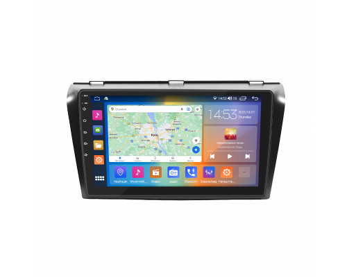 Штатная магнитола Lesko для Mazda 3 I (BK) Рестайлинг 2006-2009 экран 9" 4/64Gb CarPlay 4G Wi-Fi GPS Prime
