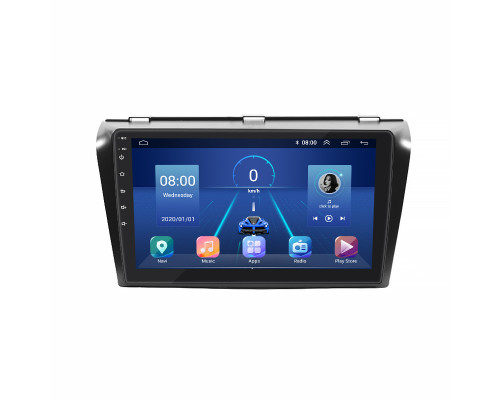 Штатная магнитола Lesko для Mazda 3 I (BK) Рестайлинг 2006-2009 экран 9" 2/32Gb 4G Wi-Fi GPS Top